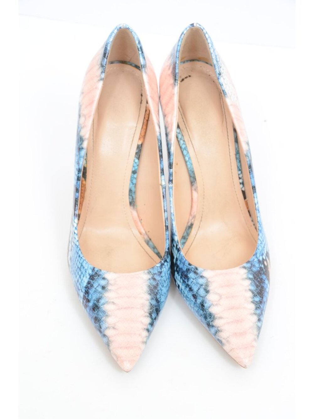 Women's Colorful Snake Print Size 8.5 Classic Pointy Toe Stiletto Heels Pumps - Picture 7 of 8